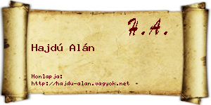 Hajdú Alán névjegykártya