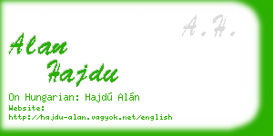 alan hajdu business card